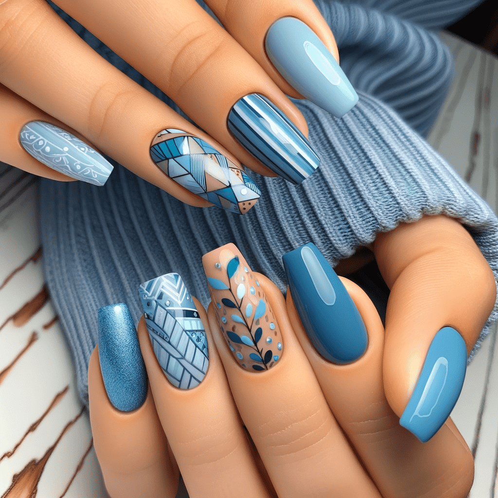 Blue Nails: Dive Into the Coolest Nail Trends - 7