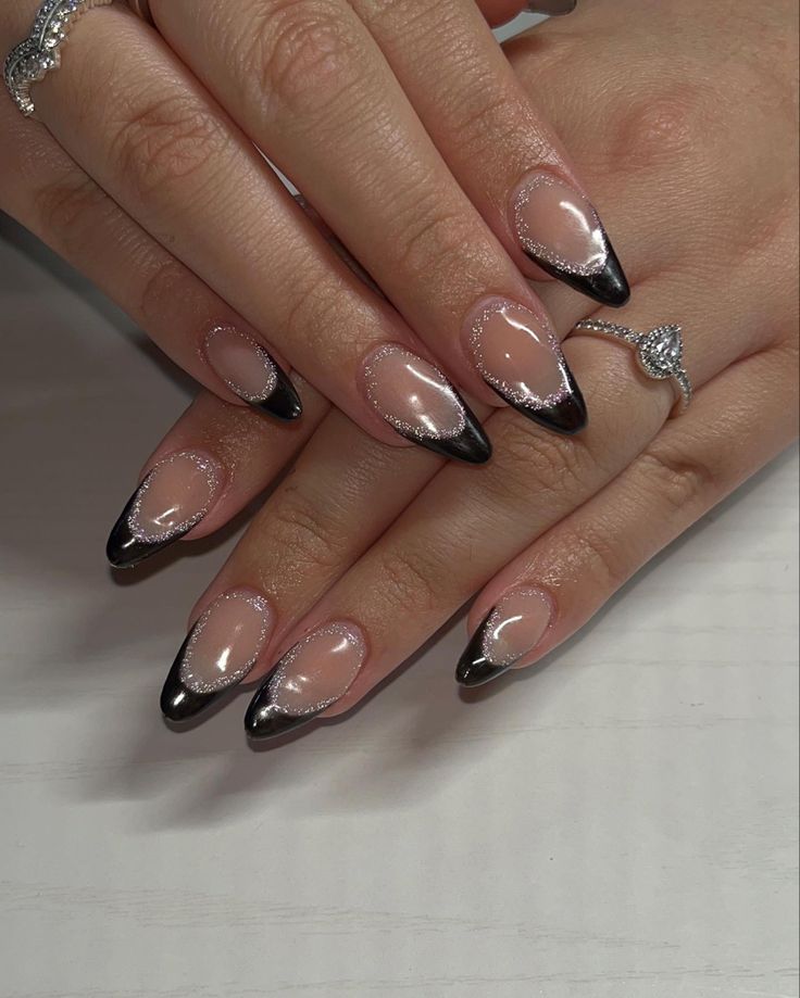 Stylish and Trendy Black French Tip Nails: A Timeless Classic with a Modern Twist - 1